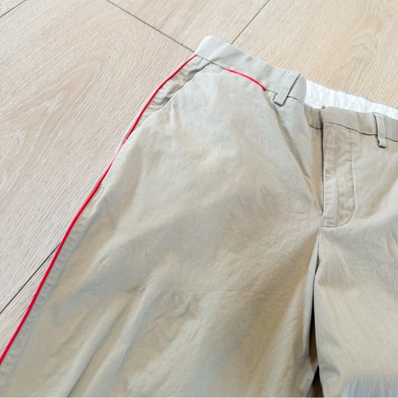 Calvin Klein Khaki Chinos with Red Stripe - Picture 5 of 11